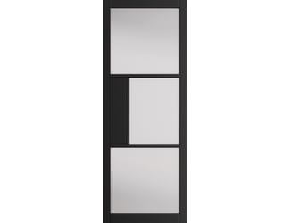 Cosmo Black Clear Glass Internal Doors