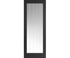 Cottage Black Moulded Full Light Internal Doors