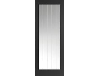 Cottage Black Moulded Full Light Internal Doors
