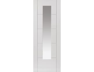 Tigris White Primed Slim Glazed Internal Doors