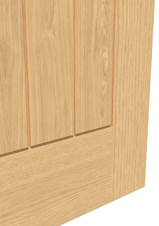 Cottage Oak Clear Glass with Frosted Lines Door