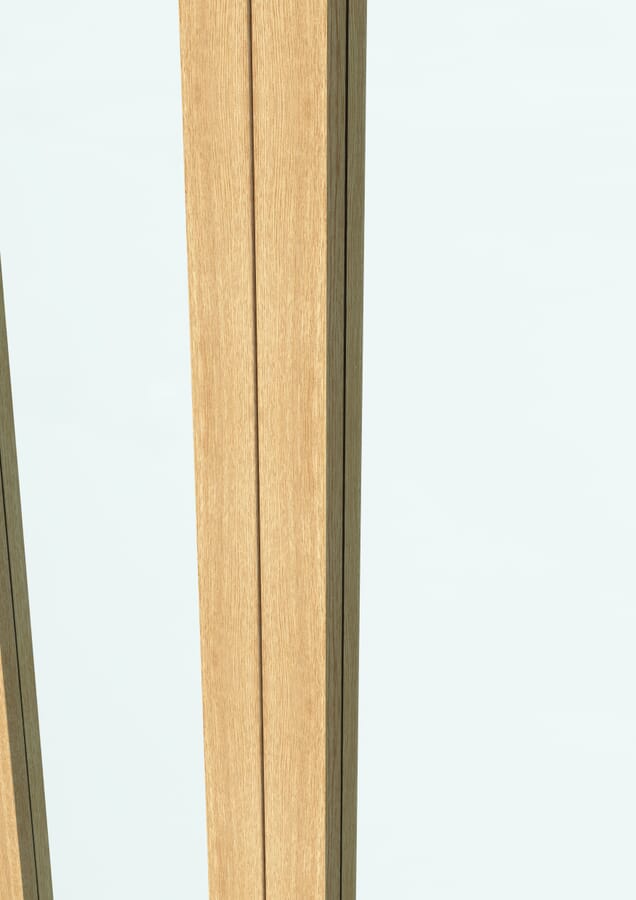 Oak Shaker 1 Light Clear Glass Bi-fold Doors
