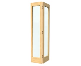 Oak Shaker 1 Light Clear Glass Bi-fold Doors