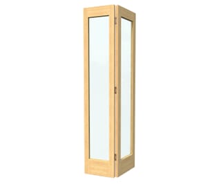 Oak Shaker 1 Light Clear Glass Bi-fold Doors
