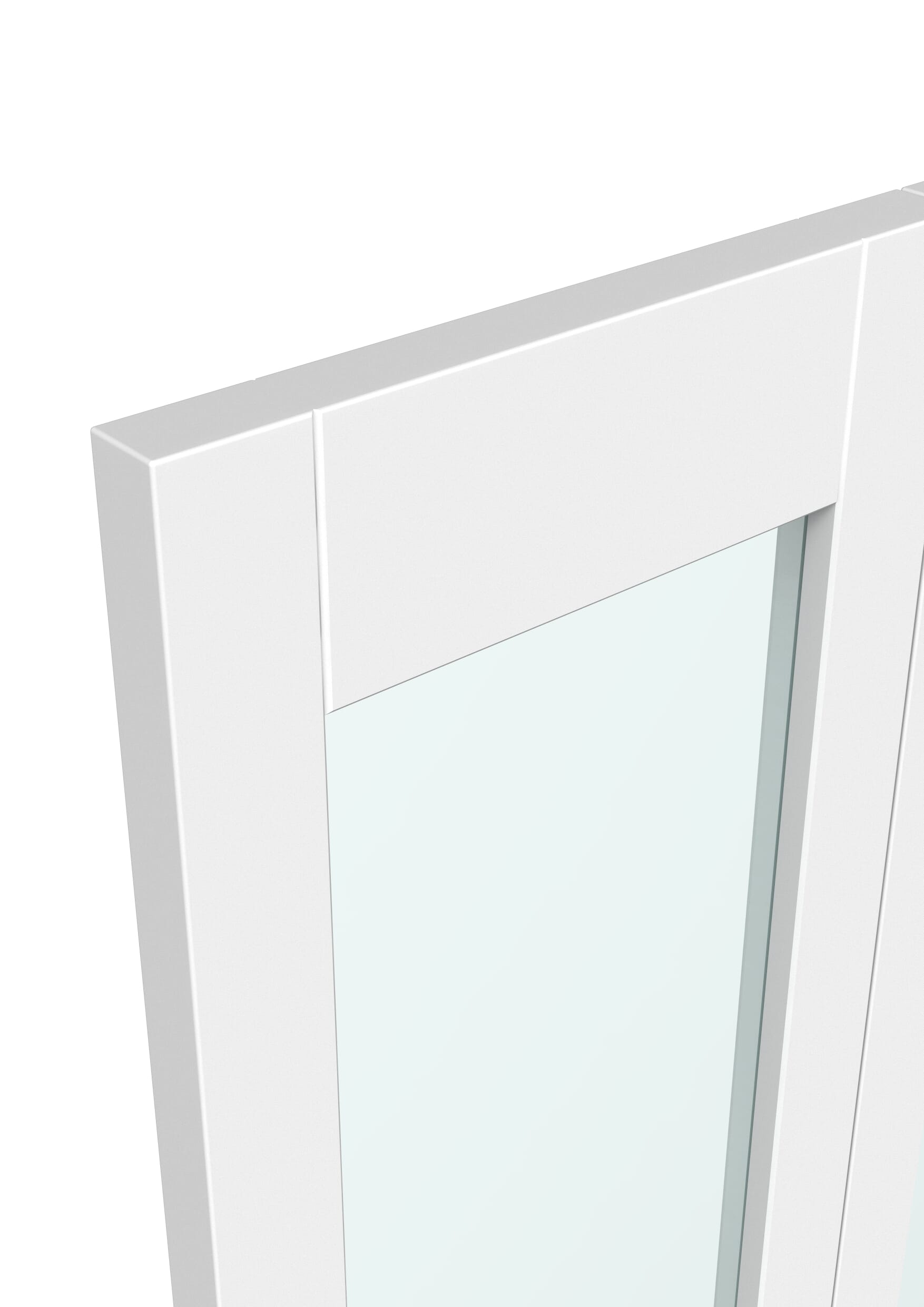 762x1981x35mm (30") White Shaker 1 Light Clear Glass Bi-fold Doors