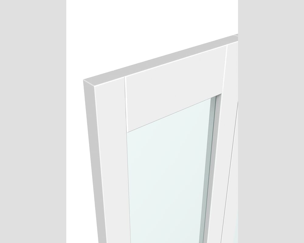 762x1981x35mm (30") White Shaker 1 Light Clear Glass Bi-fold Doors