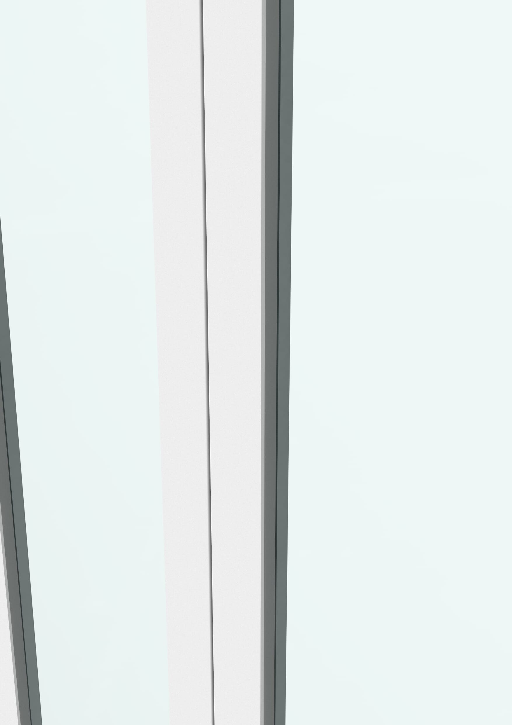762x1981x35mm (30") White Shaker 1 Light Clear Glass Bi-fold Doors