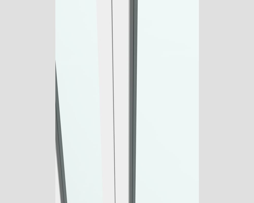 762x1981x35mm (30") White Shaker 1 Light Clear Glass Bi-fold Doors