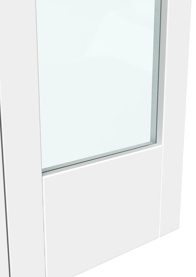 White Shaker 1 Light Clear Glass Bi-fold Doors
