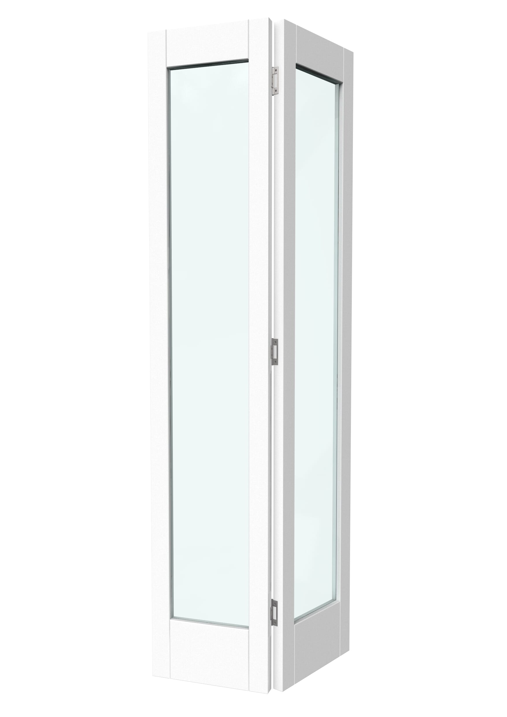 White Shaker 1 Light Clear Glass Bi-fold Doors