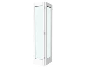 White Shaker 1 Light Clear Glass Bi-fold Doors