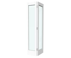 White Shaker 1 Light Clear Glass Bi-fold Doors