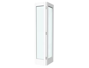 White Shaker 1 Light Clear Glass Bi-fold Doors