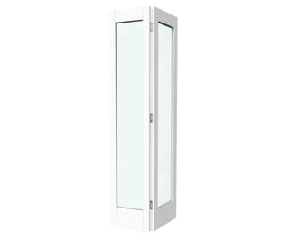 White Shaker 1 Light Clear Glass Bi-fold Doors