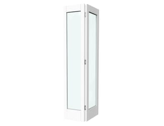 White Shaker 1 Light Clear Glass Bi-fold Doors