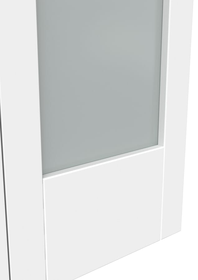 White Shaker 1 Light Frosted Glass Bi-fold Doors
