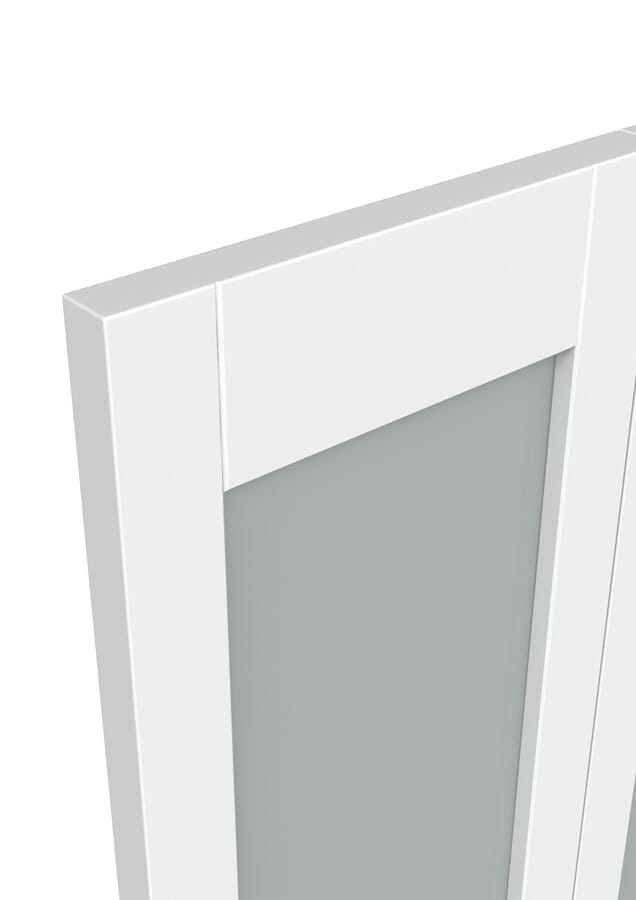 White Shaker 1 Light Frosted Glass Bi-fold Doors
