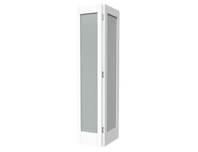 White Shaker 1 Light Frosted Glass Bi-fold Doors