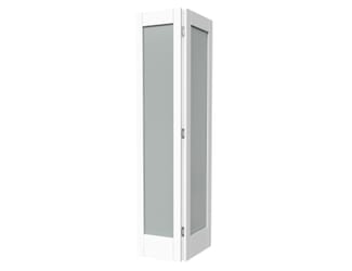 White Shaker 1 Light Frosted Glass Bi-fold Doors