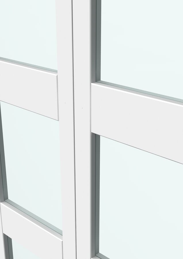 White Shaker 4 Light Clear Glass Bi-fold Doors