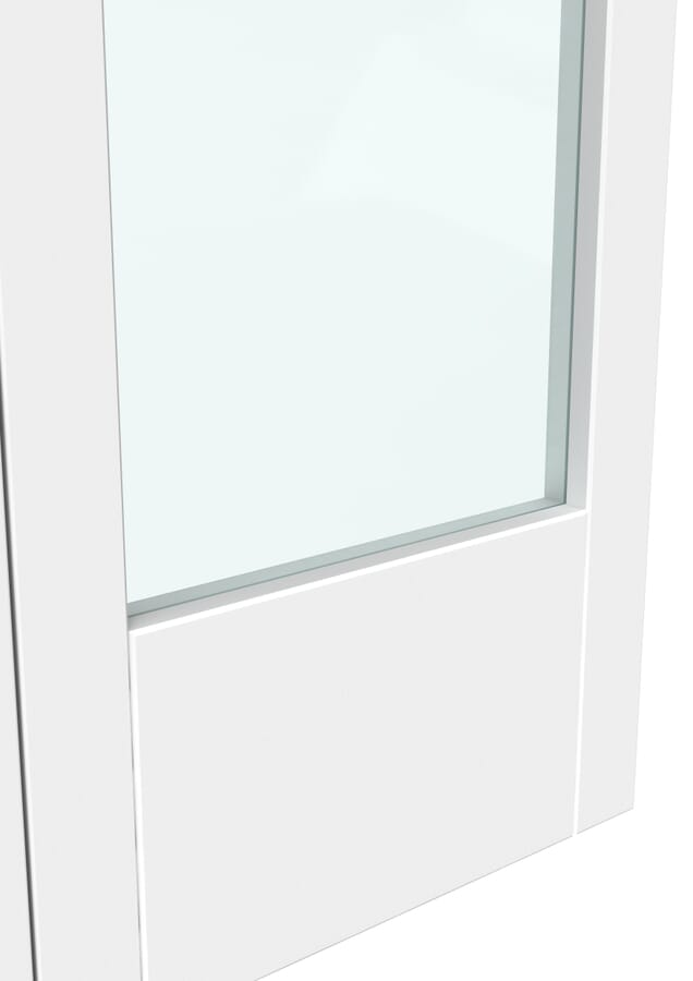 White Shaker 4 Light Clear Glass Bi-fold Doors