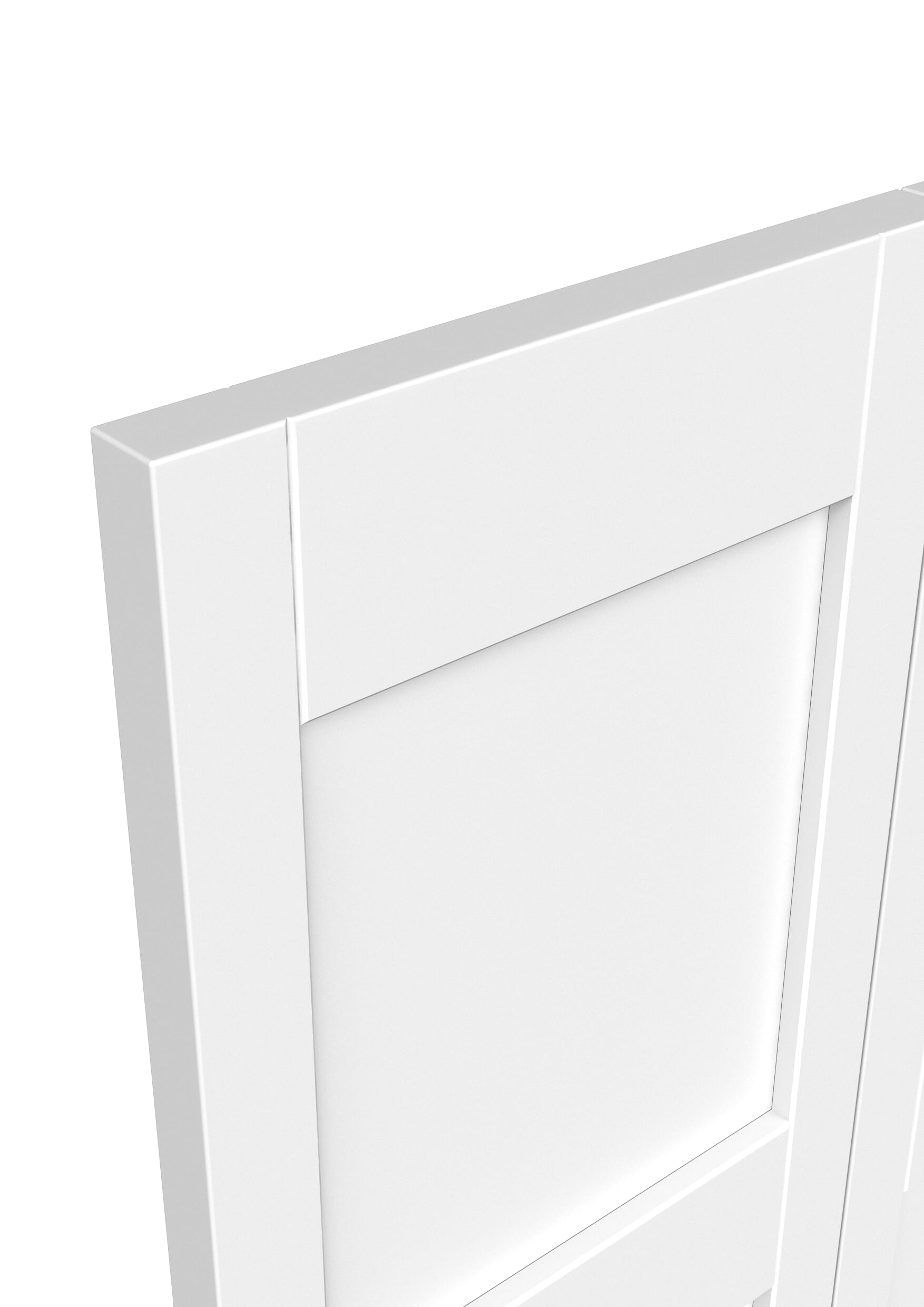 762x1981x35mm (30") White Shaker 4 Panel Bi-fold Doors
