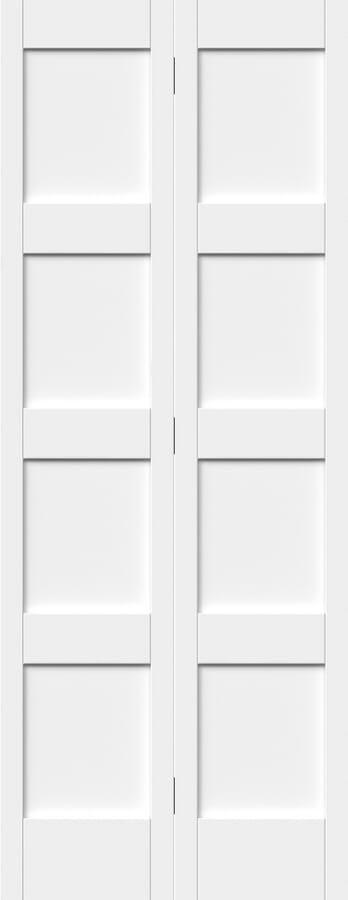 White Shaker 4 Panel Bi-fold Doors