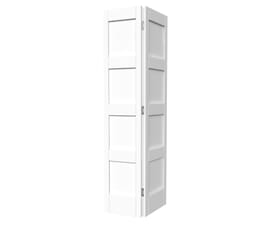 White Shaker 4 Panel Bi-fold Doors