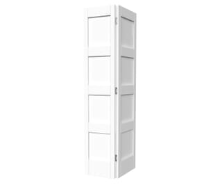 White Shaker 4 Panel Bi-fold Doors