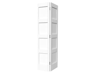 White Shaker 4 Panel Bi-fold Doors
