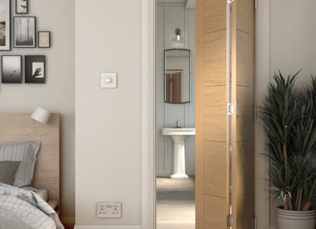 Iseo Oak Solid Core - Prefinished Bi-fold Doors