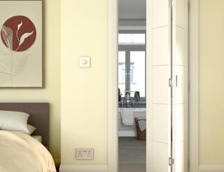 White Iseo Prefinished Bi-fold Doors