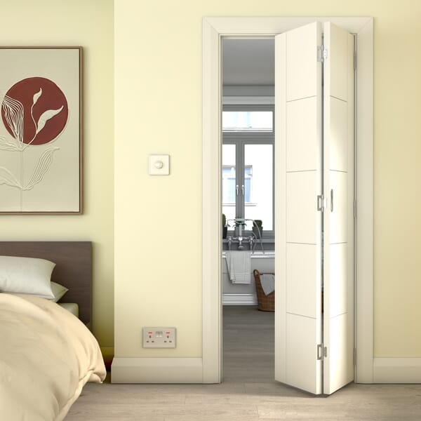White Iseo Prefinished Bi-fold Doors