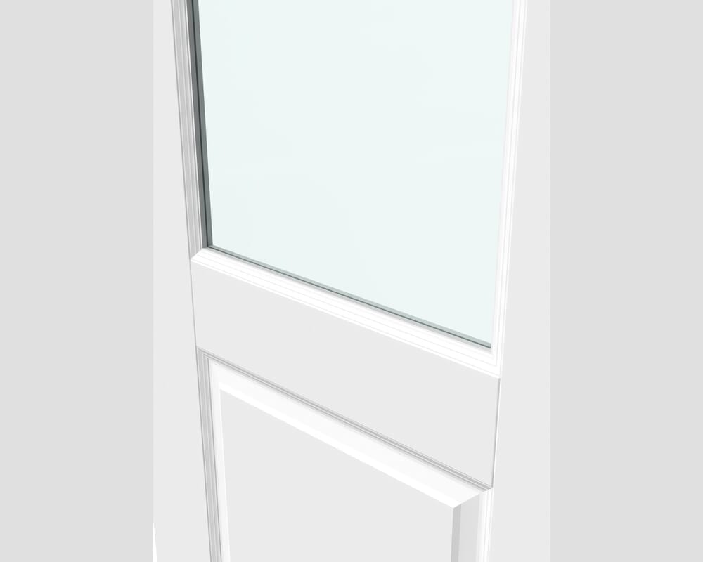1981mm x 686mm x 35mm (27") White Smooth Caprice Clear Glass Internal Doors