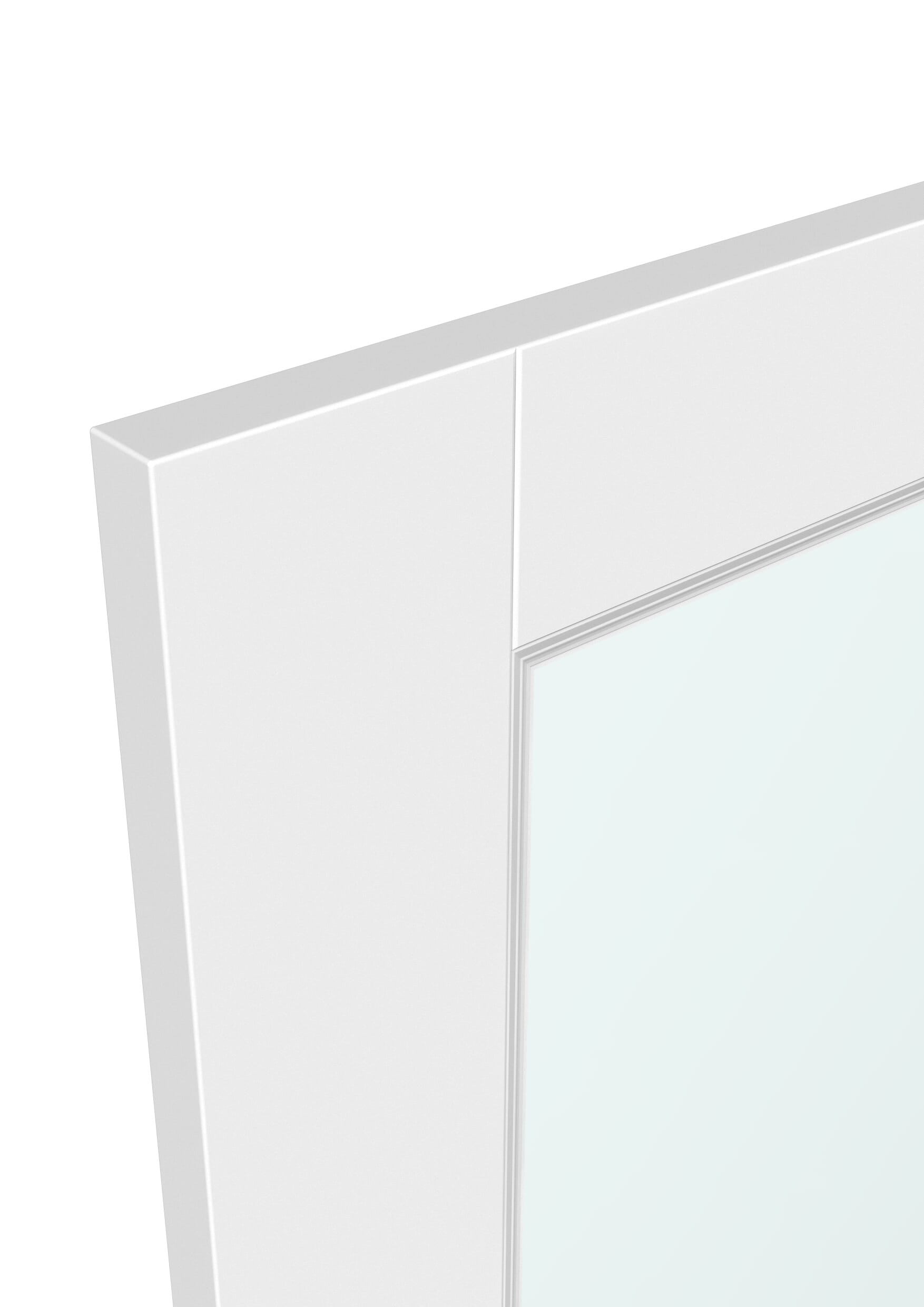 1981mm x 686mm x 35mm (27") White Smooth Caprice Clear Glass Internal Doors