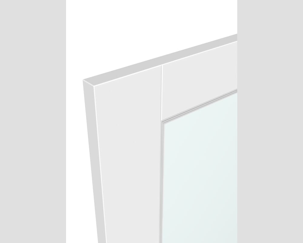1981mm x 686mm x 35mm (27") White Smooth Caprice Clear Glass Internal Doors