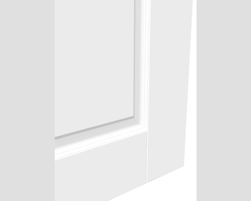 1981mm x 686mm x 35mm (27") White Smooth Caprice Clear Glass Internal Doors