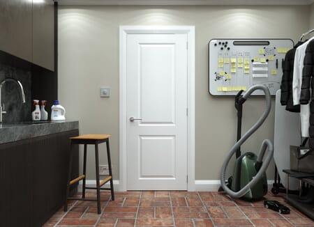 White Smooth 2 Panel Internal Doors