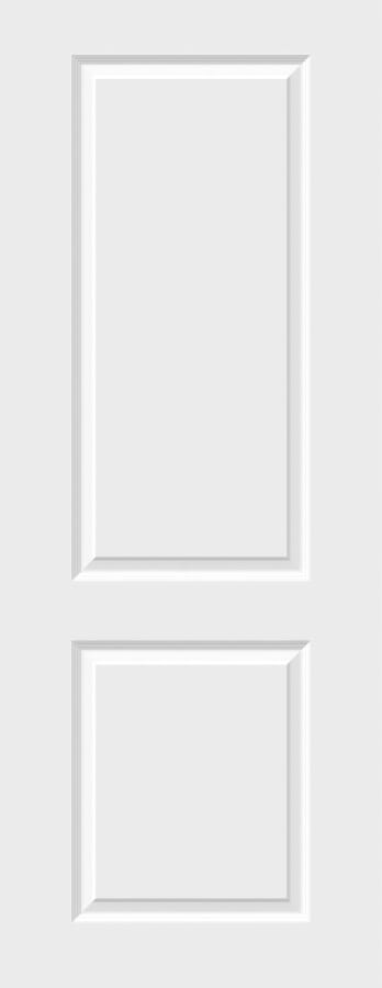 White Smooth 2 Panel Door