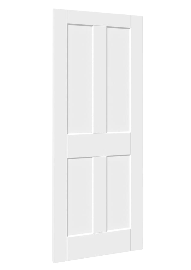 White Smooth Flat 4 Panel Door