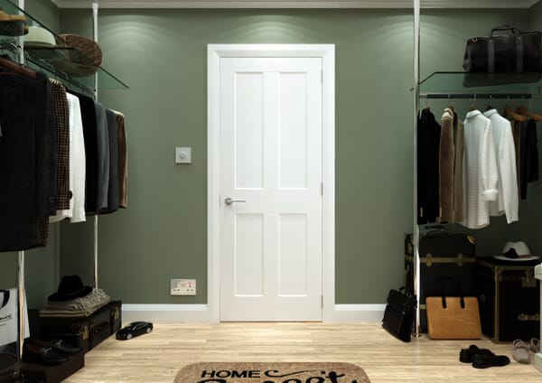 1981x762x44mm (30") White Smooth Flat 4 Panel Internal Doors