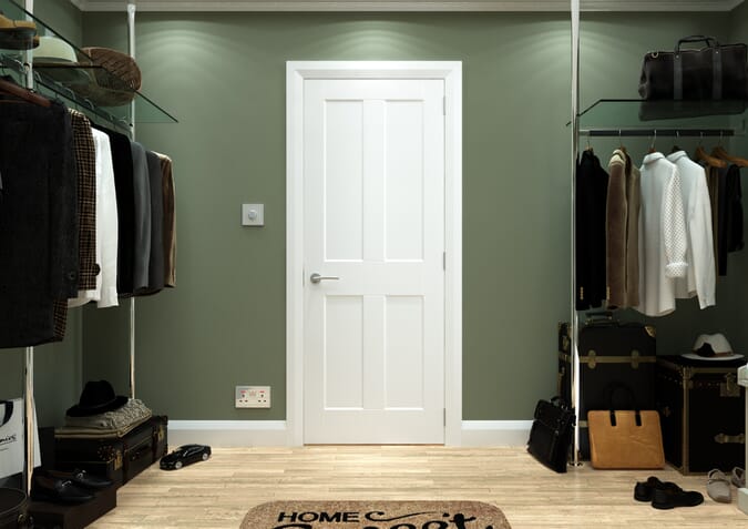 1981x762x44mm (30") White Smooth Flat 4 Panel Internal Doors