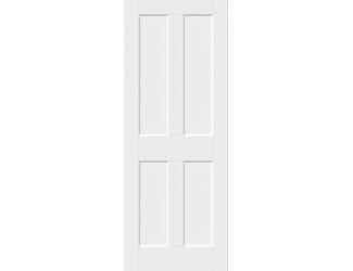 White Smooth Flat 4 Panel Moulded Internal Doors