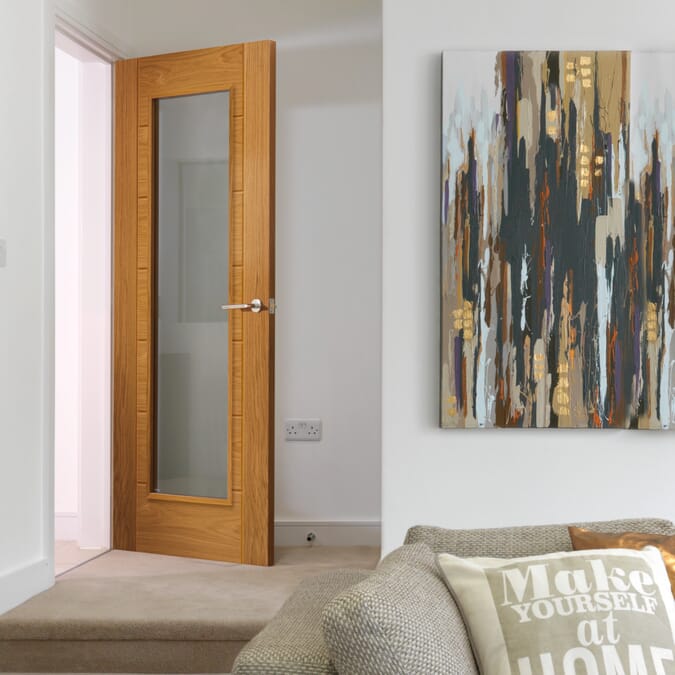 2040x626x40mm Palomino Oak 1L - Prefinished Internal Doors