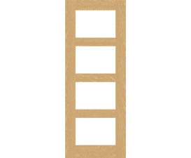 Essentials Oak Shaker 4 Light Internal Doors