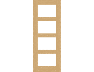 Essentials Oak Shaker 4 Light Internal Doors