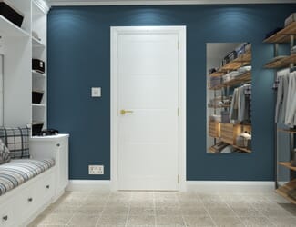White Smooth Ladder Moulded Internal Doors