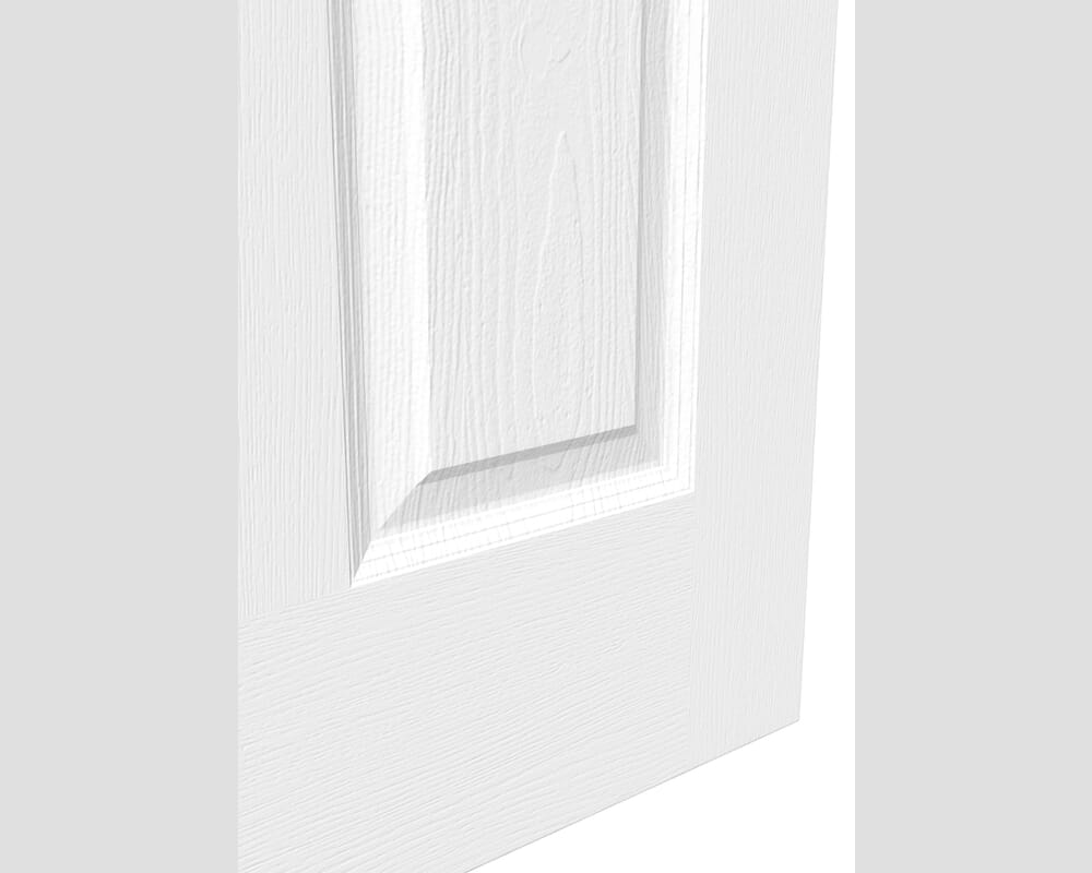 1981mm x 686mm x 35mm (27") White Grained 4 Panel Clear Glass Internal Doors