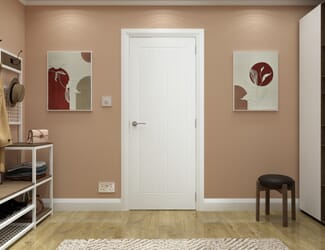 White Grained Mexicano Moulded Internal Doors