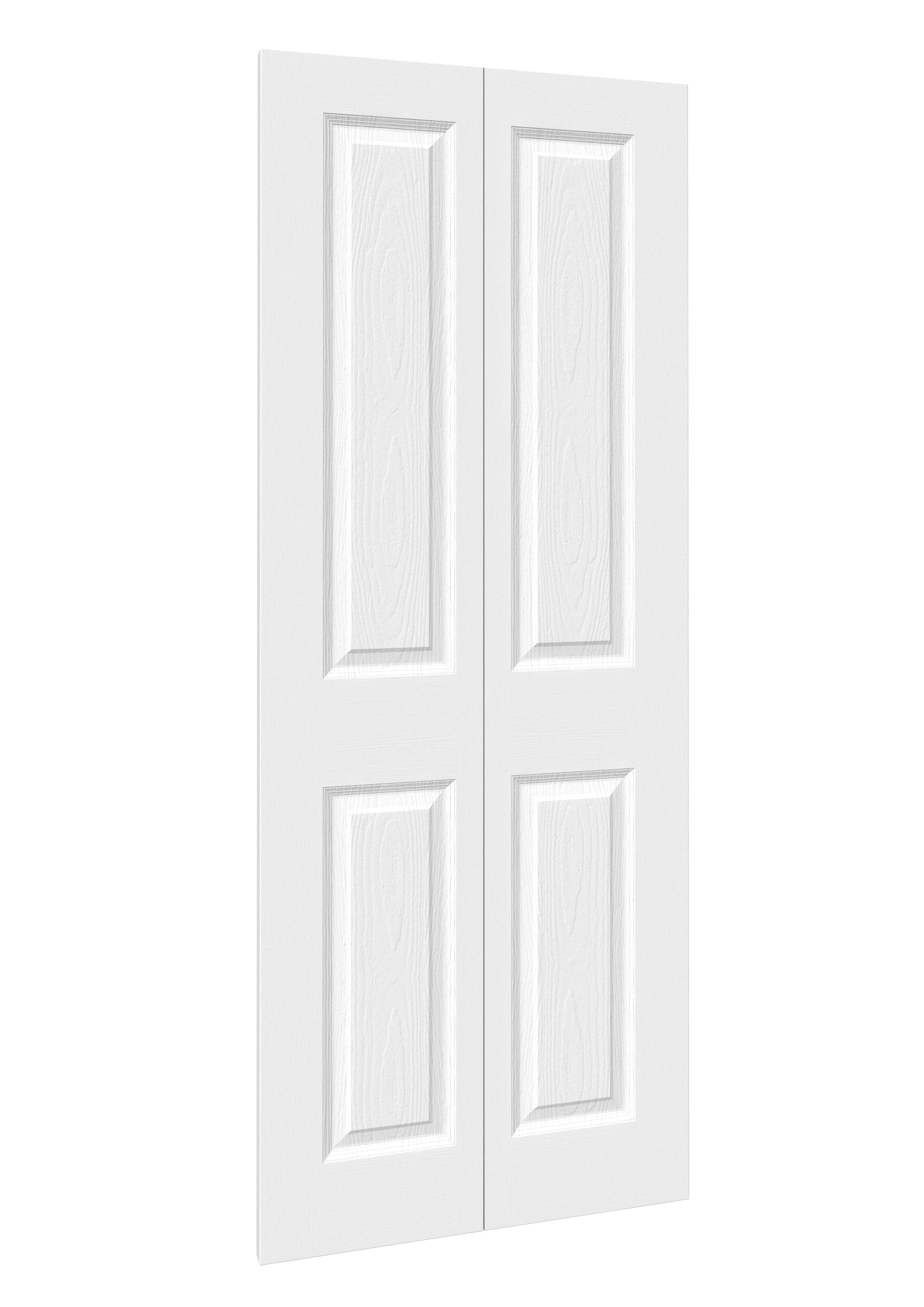 1981mm x 914mm x 35mm (36") White Grained 4 Panel Bi-fold Doors